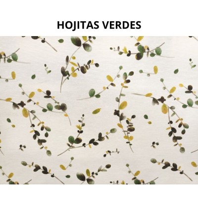 HOJITAS VERDES mantel...