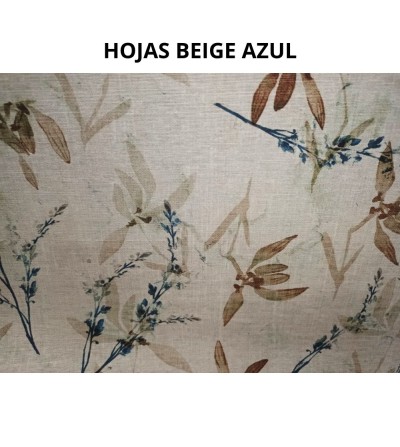 HOJAS BEIGE AZUL mantel...